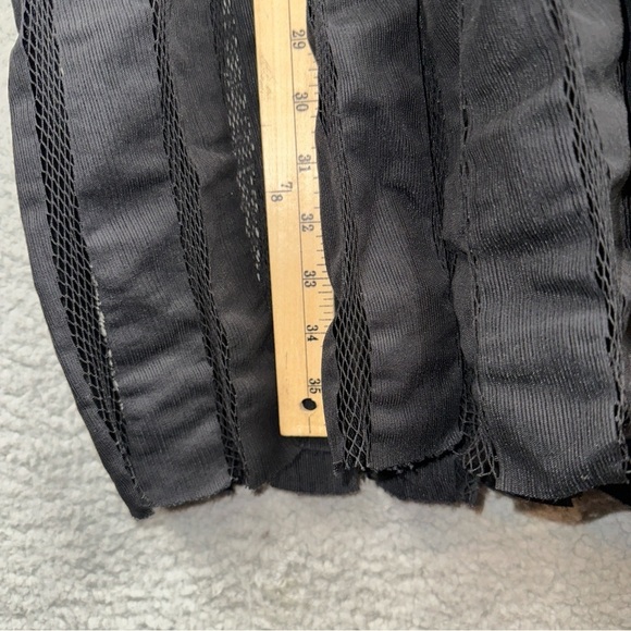 Tracy Reese Evening Dress Womens 4 Black Pleated Illusion Striped Knit Maxi - Picture 6 of 10